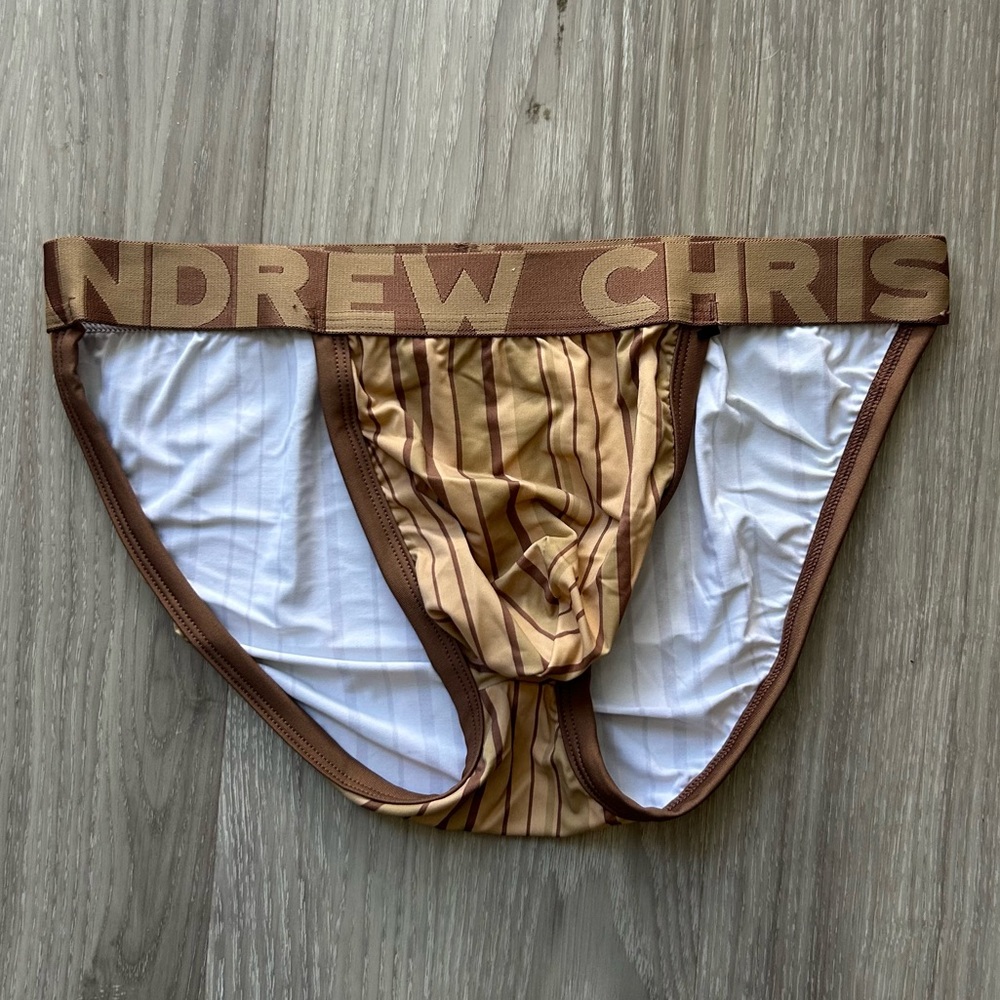 Andrew Christian | Dunes Stripe Brief w/ Almost Naked (Small) - Picture 3 of 15